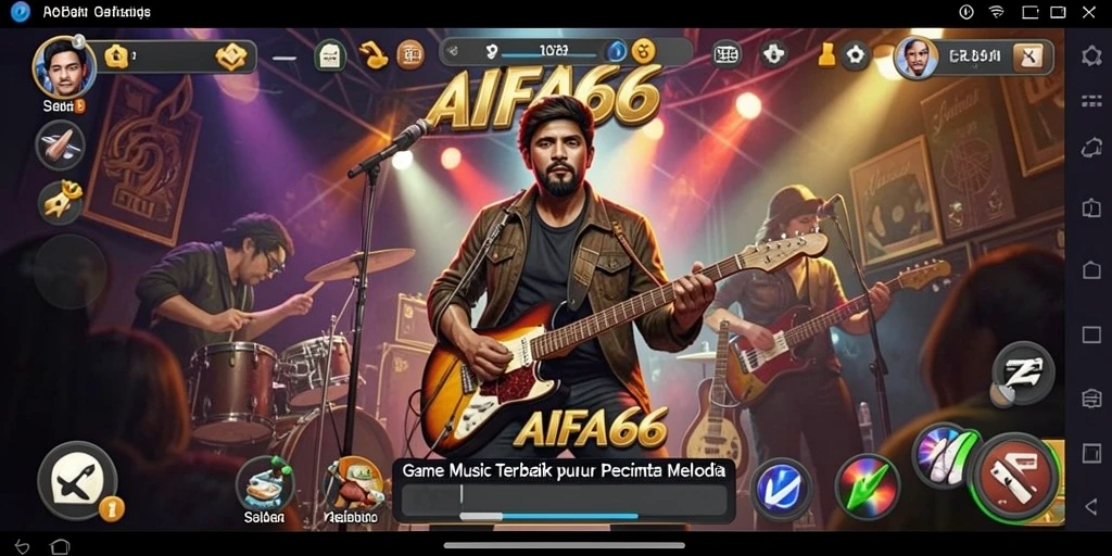 Tampilan gameplay AIFA66 yang interaktif dan penuh melodi.