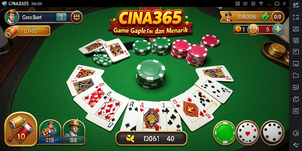 Tampilan gameplay Gaple yang menarik dan interaktif di CINA365.