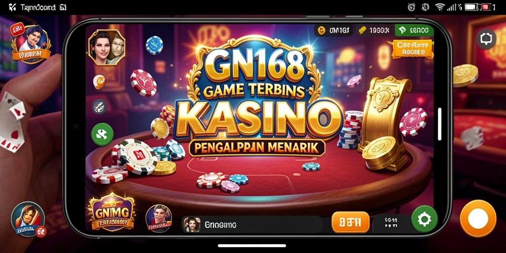 Tangkapan layar utama GN168 menunjukkan gameplay Kasino yang mendebarkan.