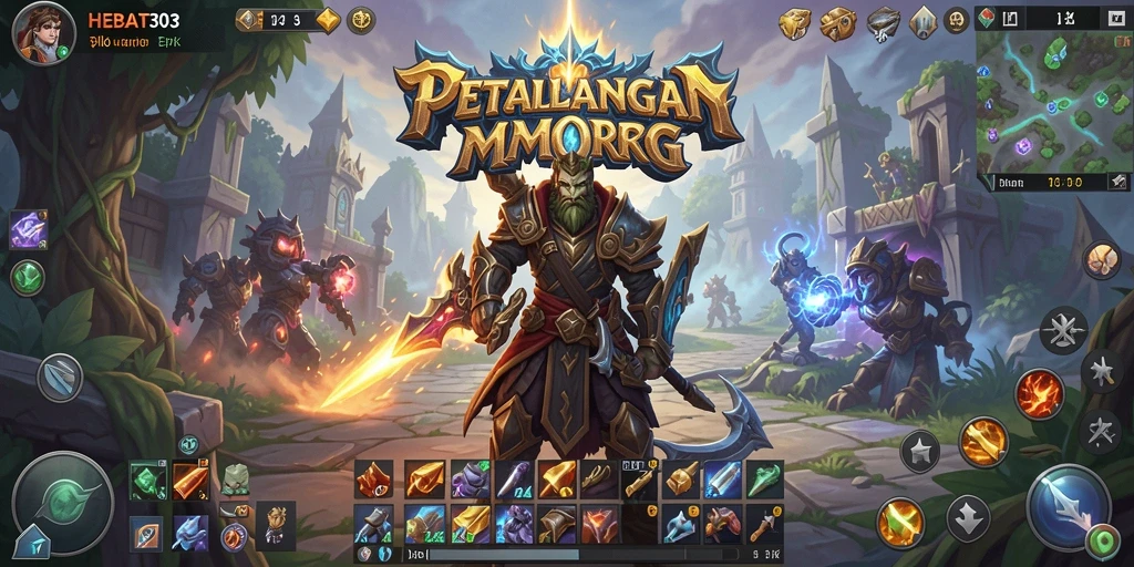 Screenshot HEBAT303 menampilkan pertarungan epik di dunia MMORPG.