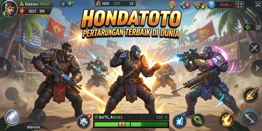 Gameplay Battle Royale HONDATOTO yang intens dan seru.
