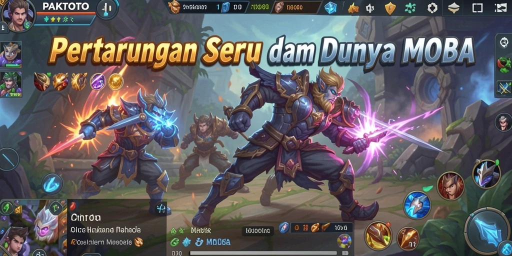 Gameplay seru dan menegangkan PAKTOTO dalam arena MOBA.