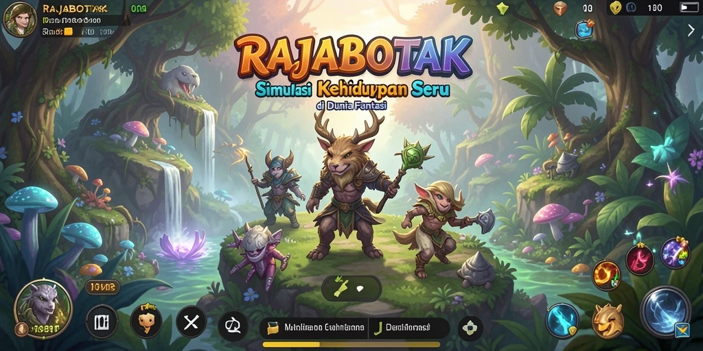 Gameplay RAJABOTAK menunjukkan interaksi seru di dunia simulasi.