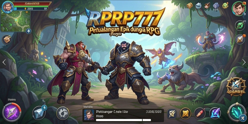 Tangkapan layar gameplay RPRP777 yang menampilkan pertempuran epik.