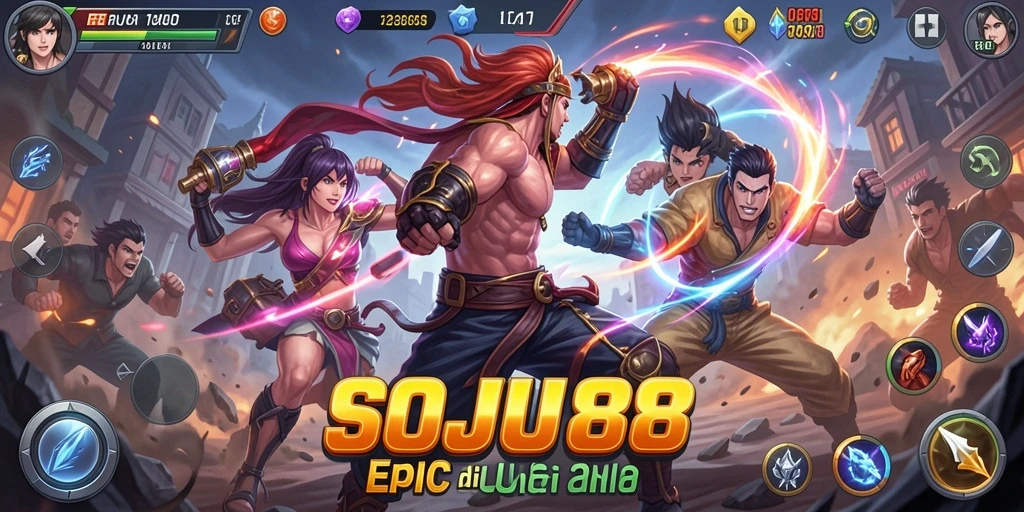Tampilan gameplay Fighting yang mendebarkan dan penuh aksi.